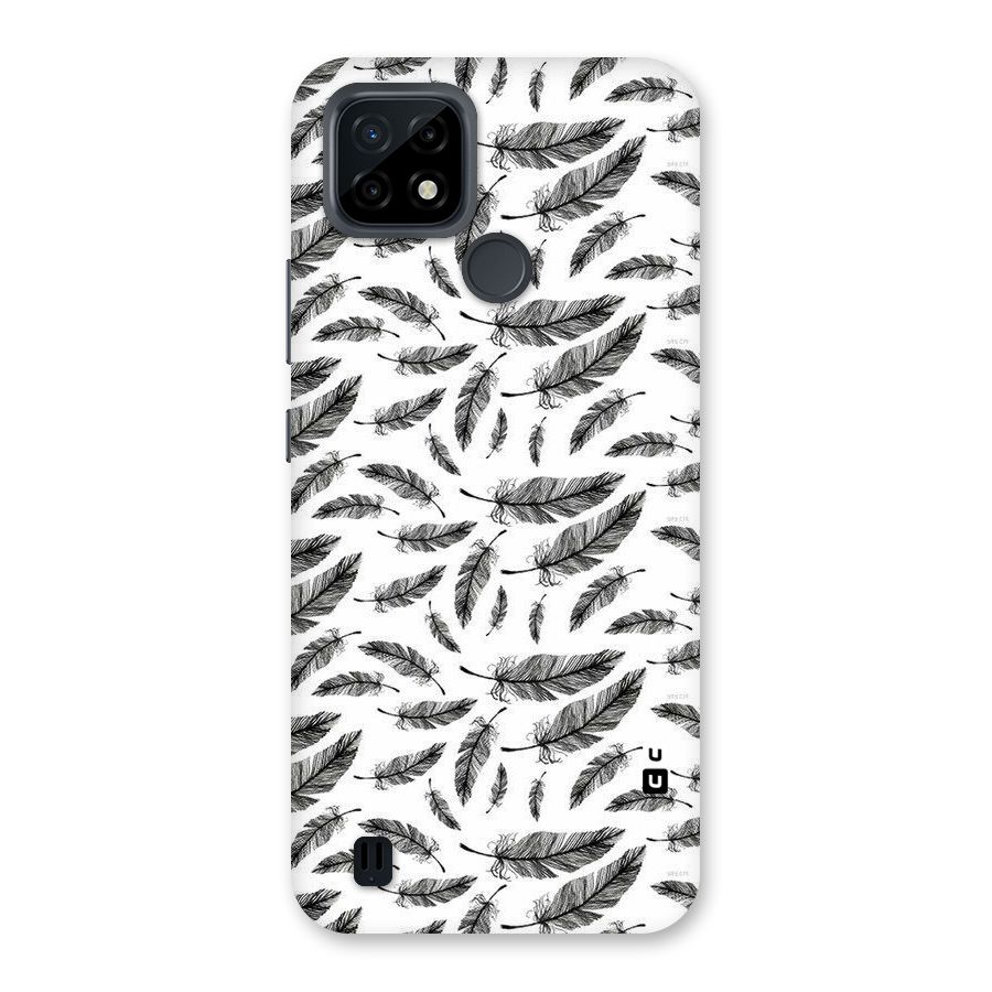 Black Feather Back Case for Realme C21