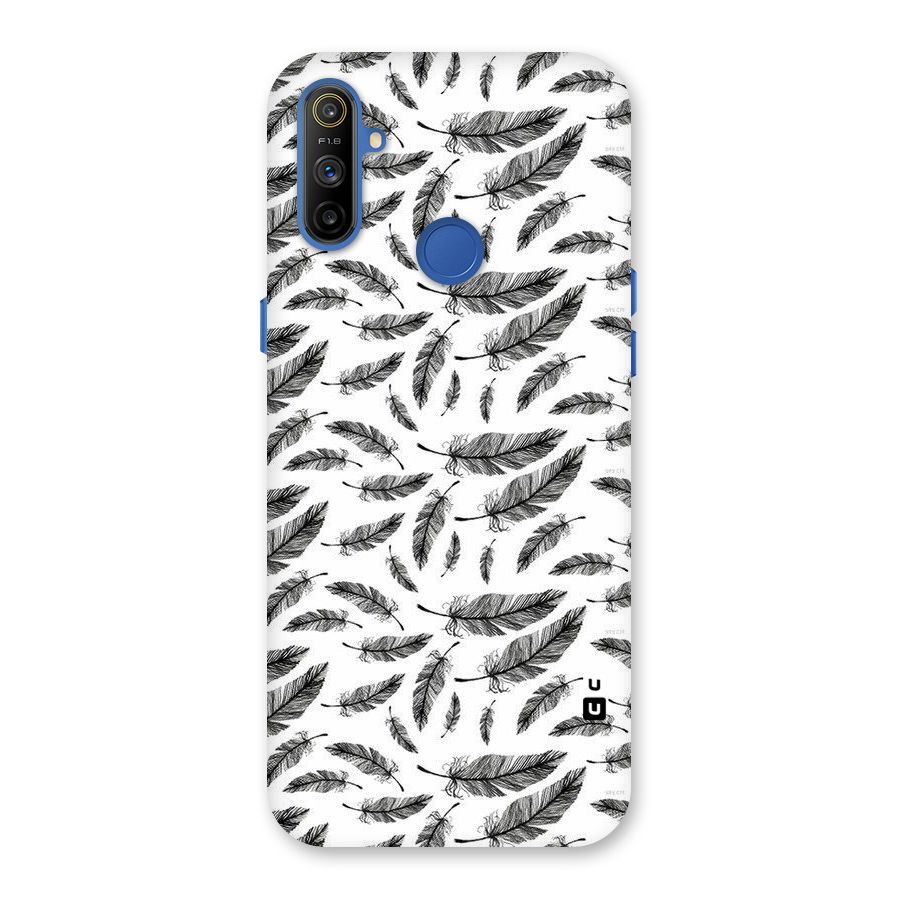 Black Feather Back Case for Realme Narzo 10A