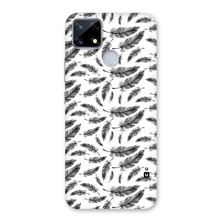 Black Feather Back Case for Realme Narzo 20