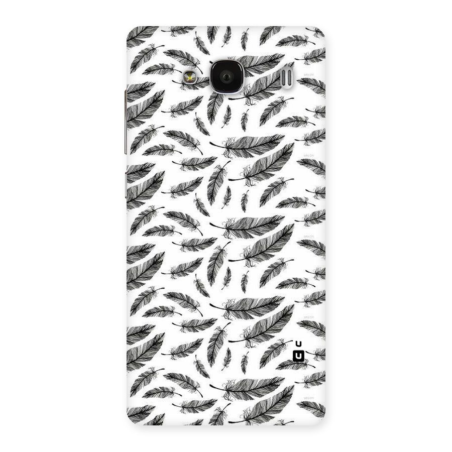Black Feather Back Case for Redmi 2 Prime