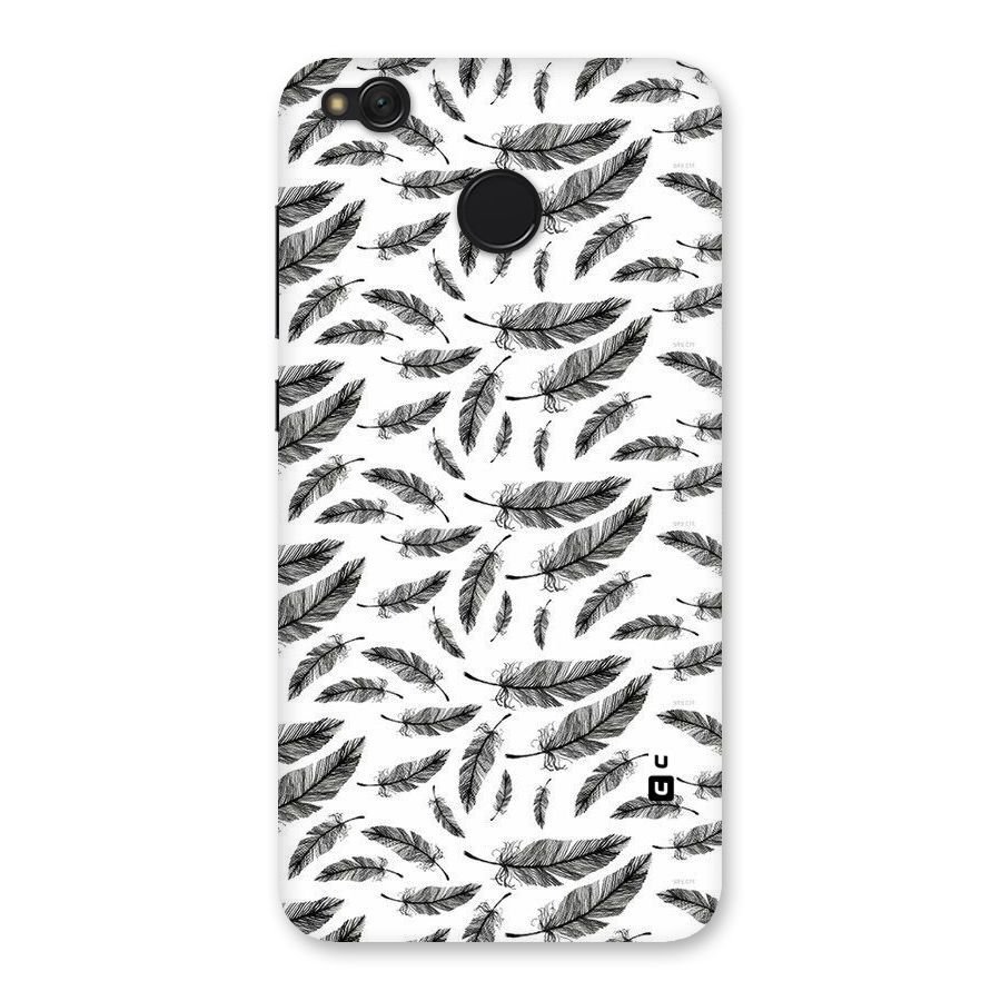 Black Feather Back Case for Redmi 4