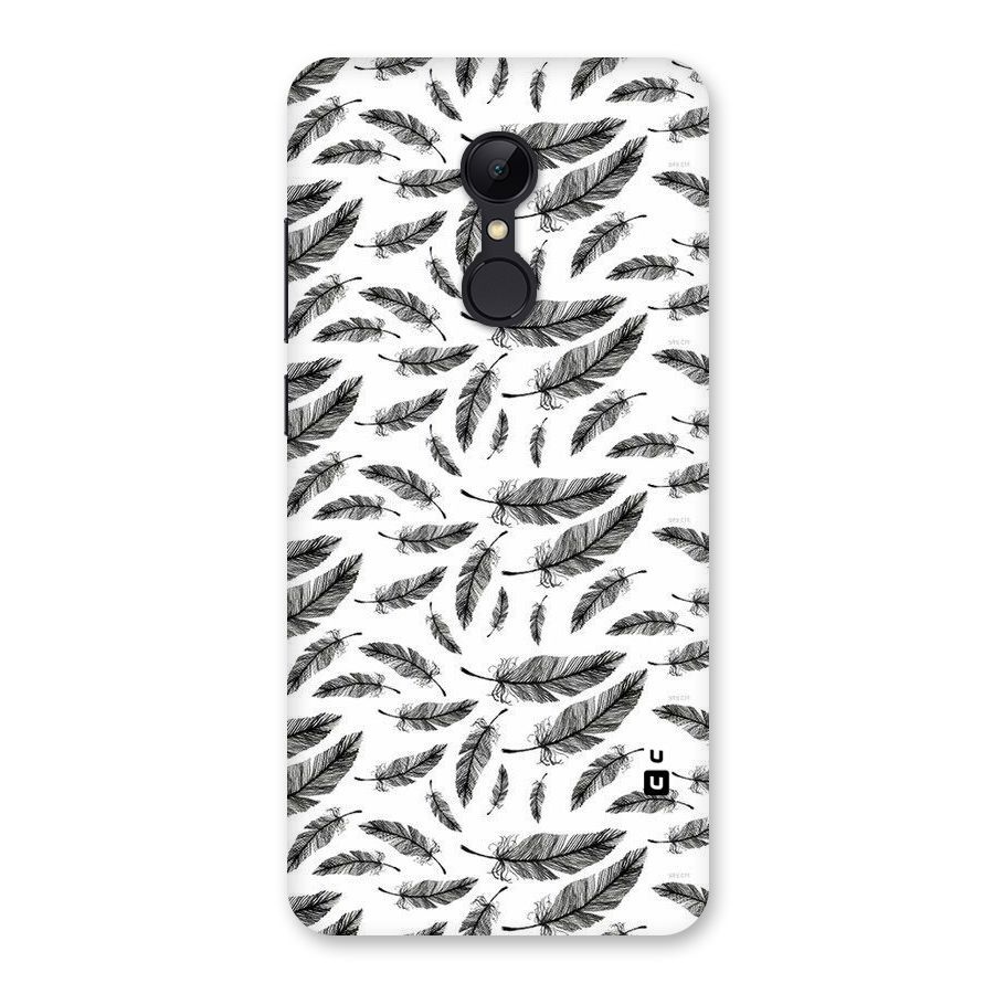 Black Feather Back Case for Redmi 5