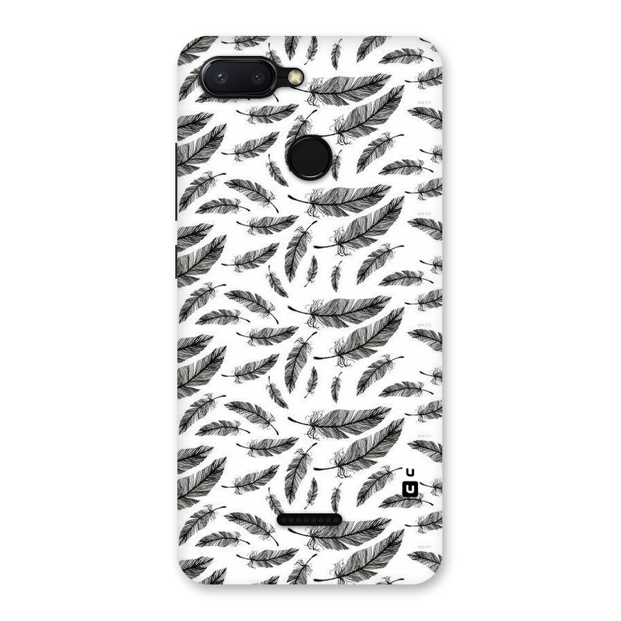 Black Feather Back Case for Redmi 6