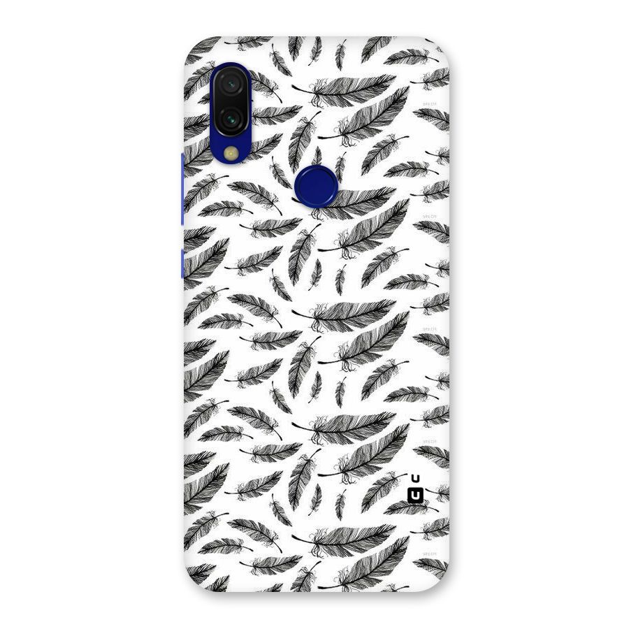 Black Feather Back Case for Redmi 7