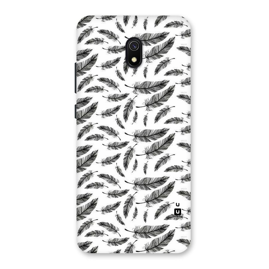 Black Feather Back Case for Redmi 8A