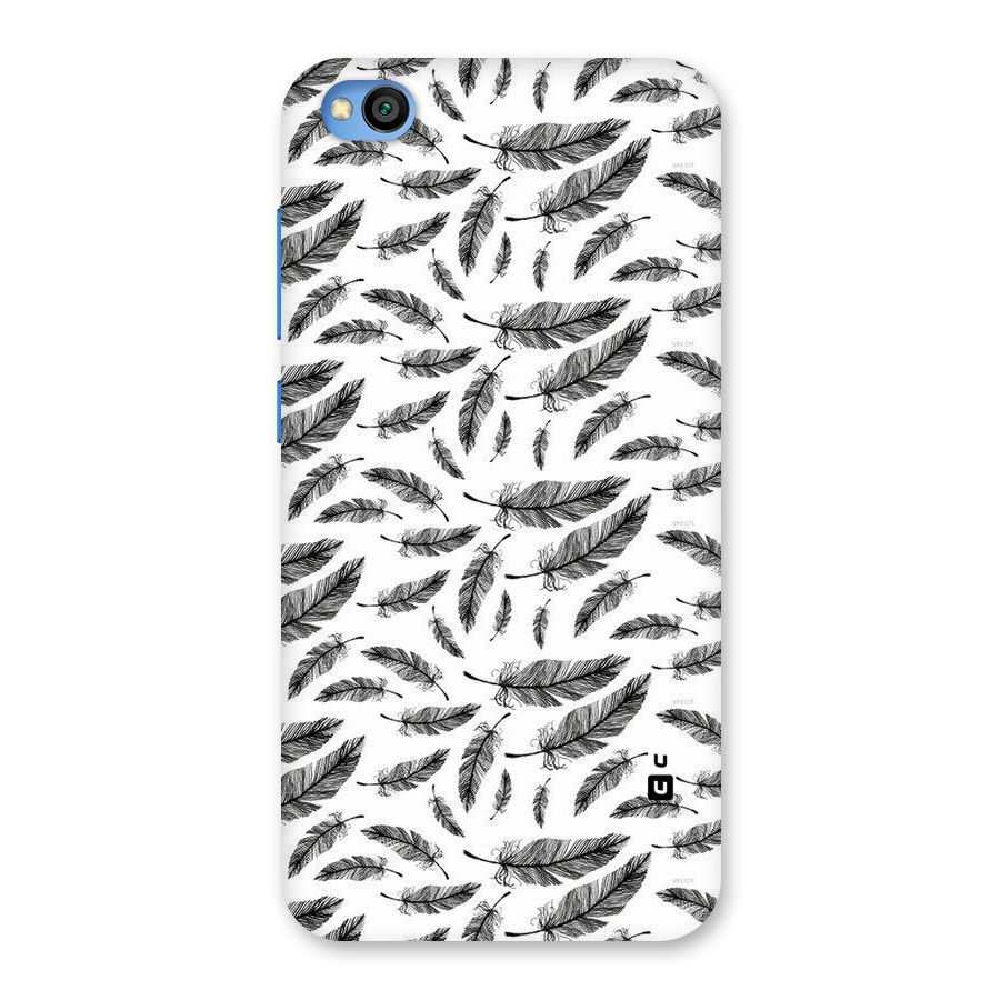 Black Feather Back Case for Redmi Go