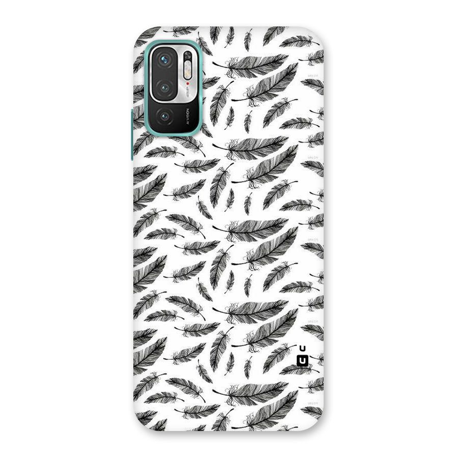 Black Feather Back Case for Redmi Note 10T 5G