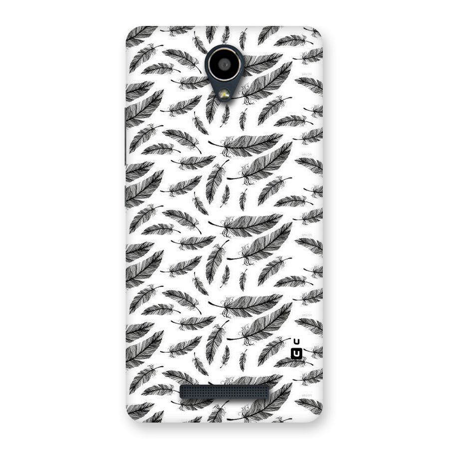 Black Feather Back Case for Redmi Note 2