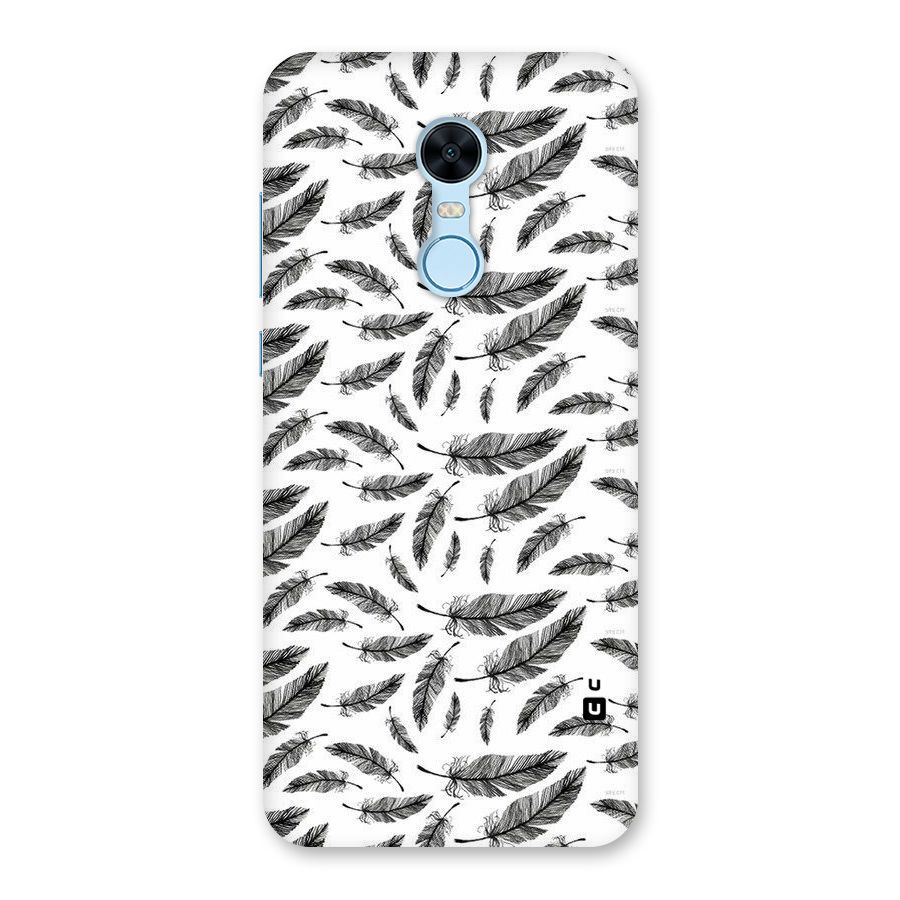 Black Feather Back Case for Redmi Note 5