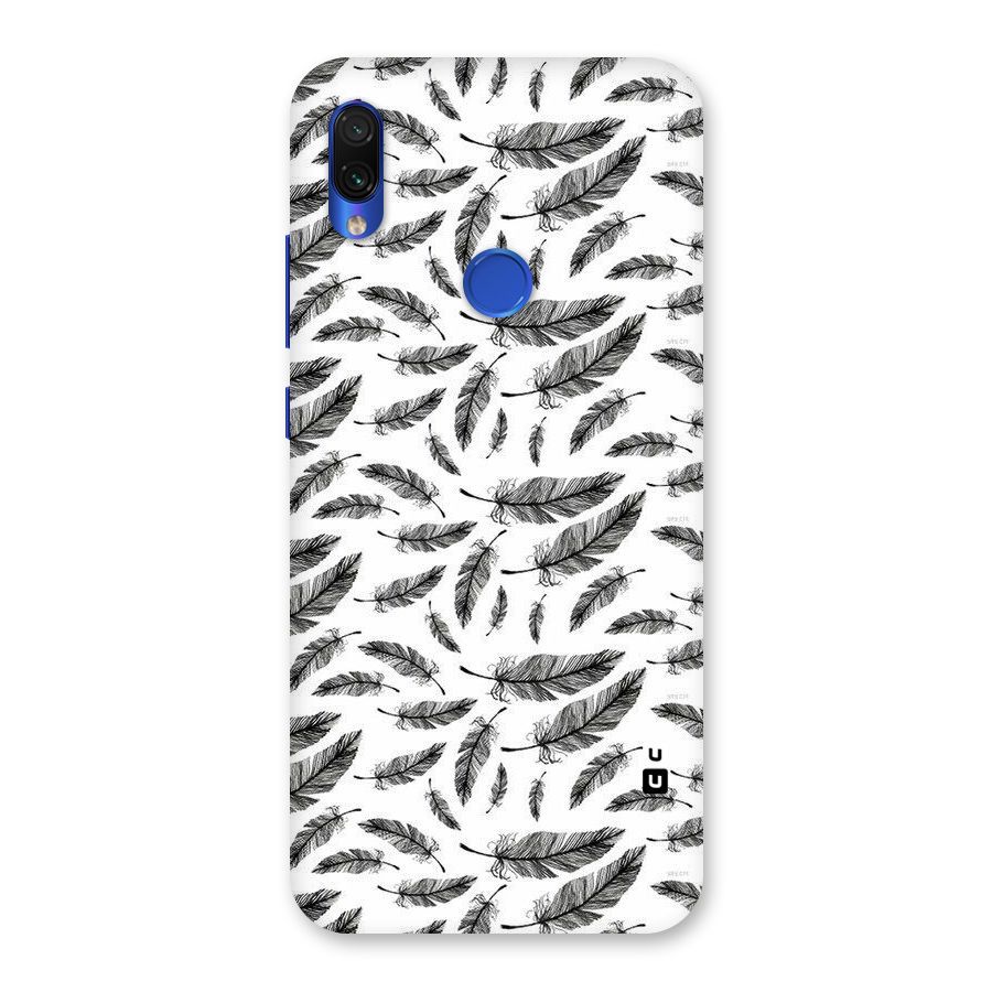 Black Feather Back Case for Redmi Note 7S