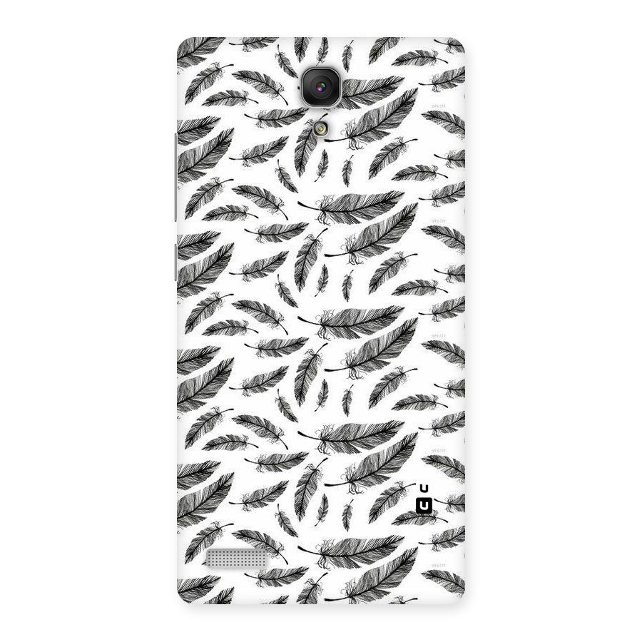 Black Feather Back Case for Redmi Note Prime