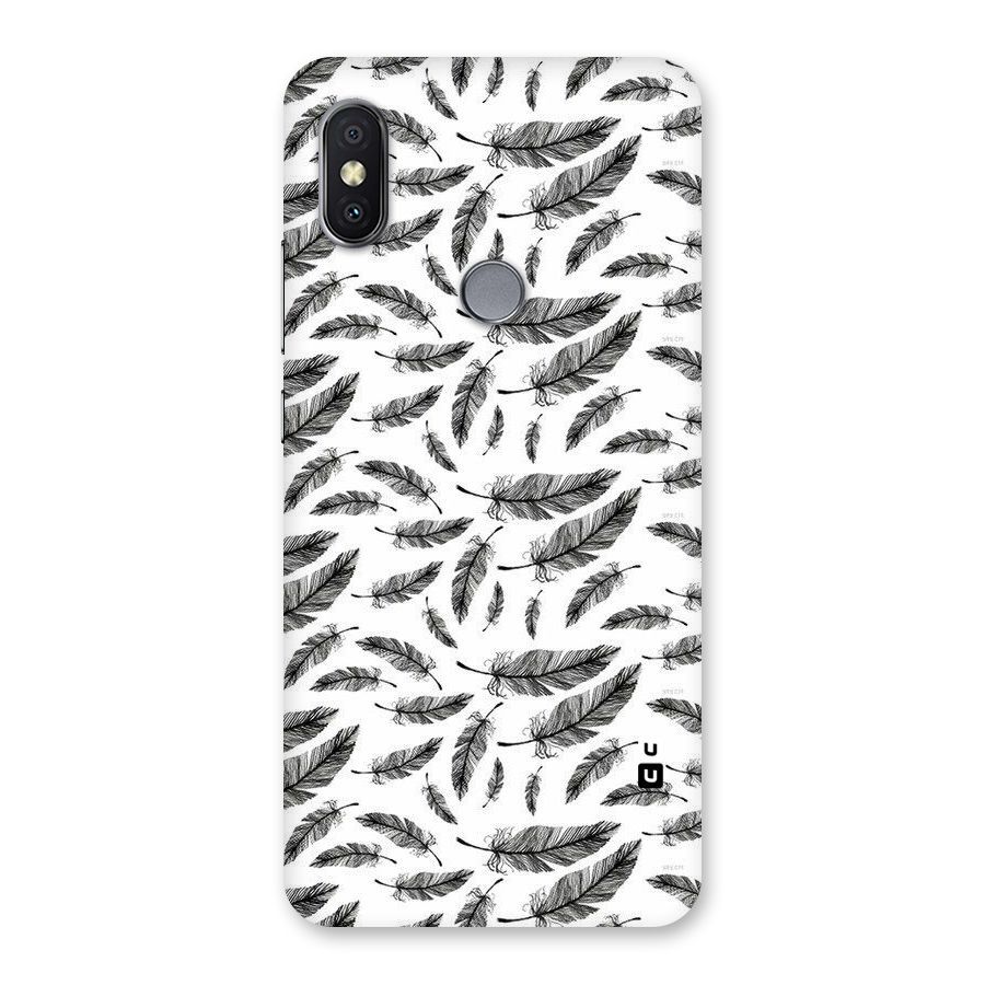 Black Feather Back Case for Redmi Y2