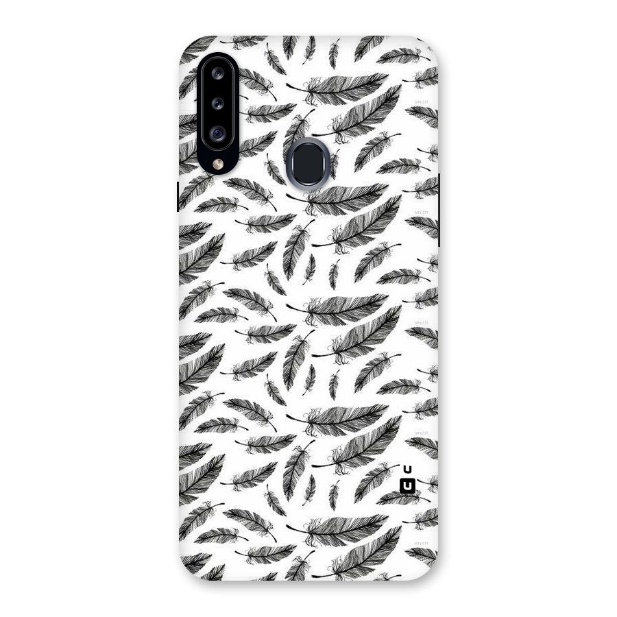 Black Feather Back Case for Samsung Galaxy A20s
