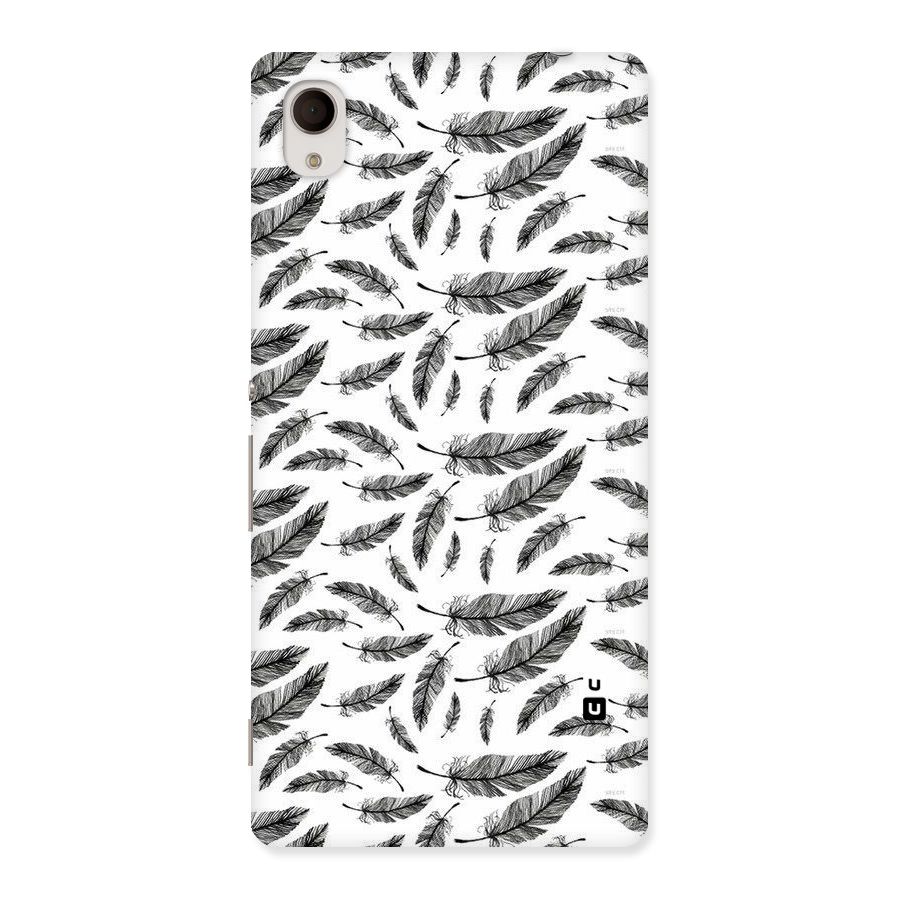 Black Feather Back Case for Sony Xperia M4