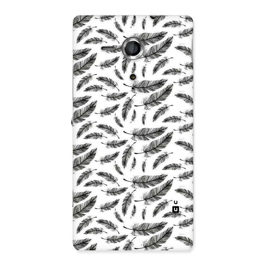 Black Feather Back Case for Sony Xperia SP