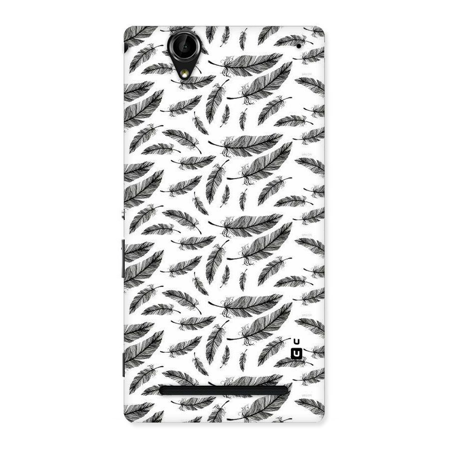 Black Feather Back Case for Sony Xperia T2