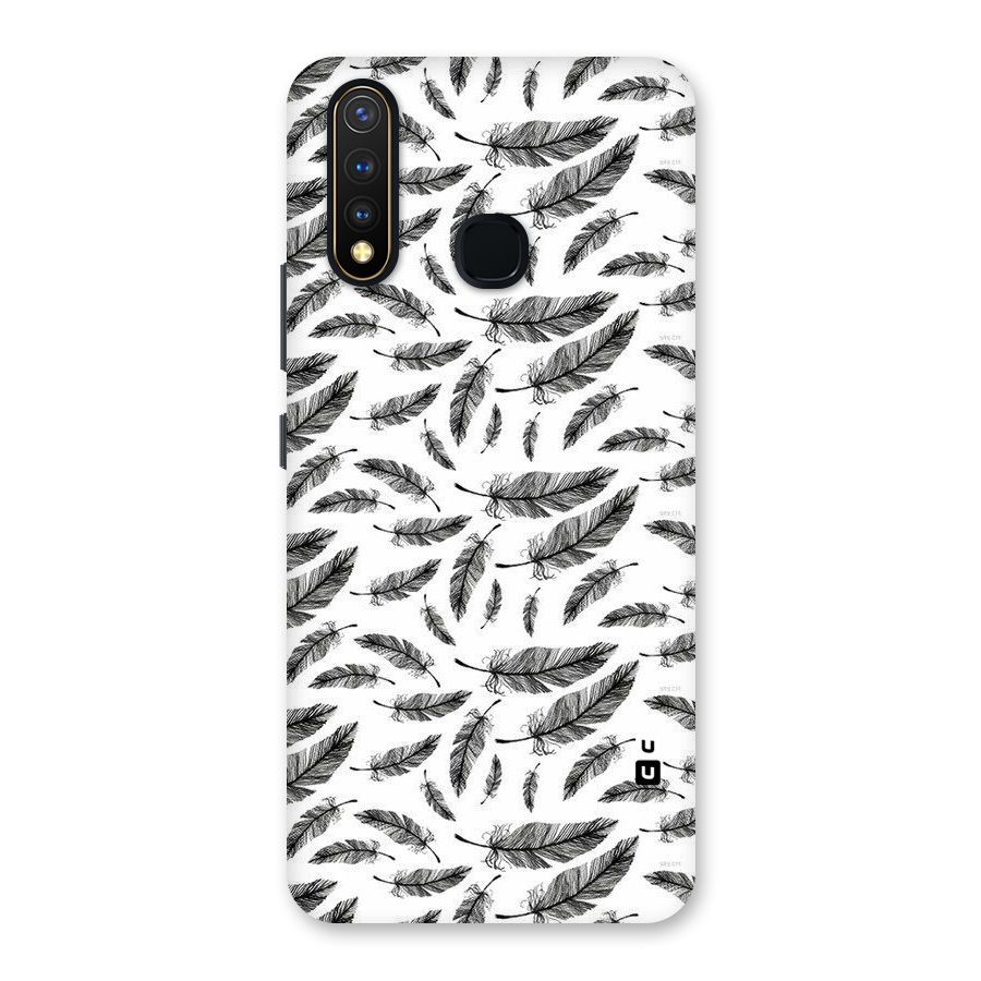 Black Feather Back Case for Vivo U20
