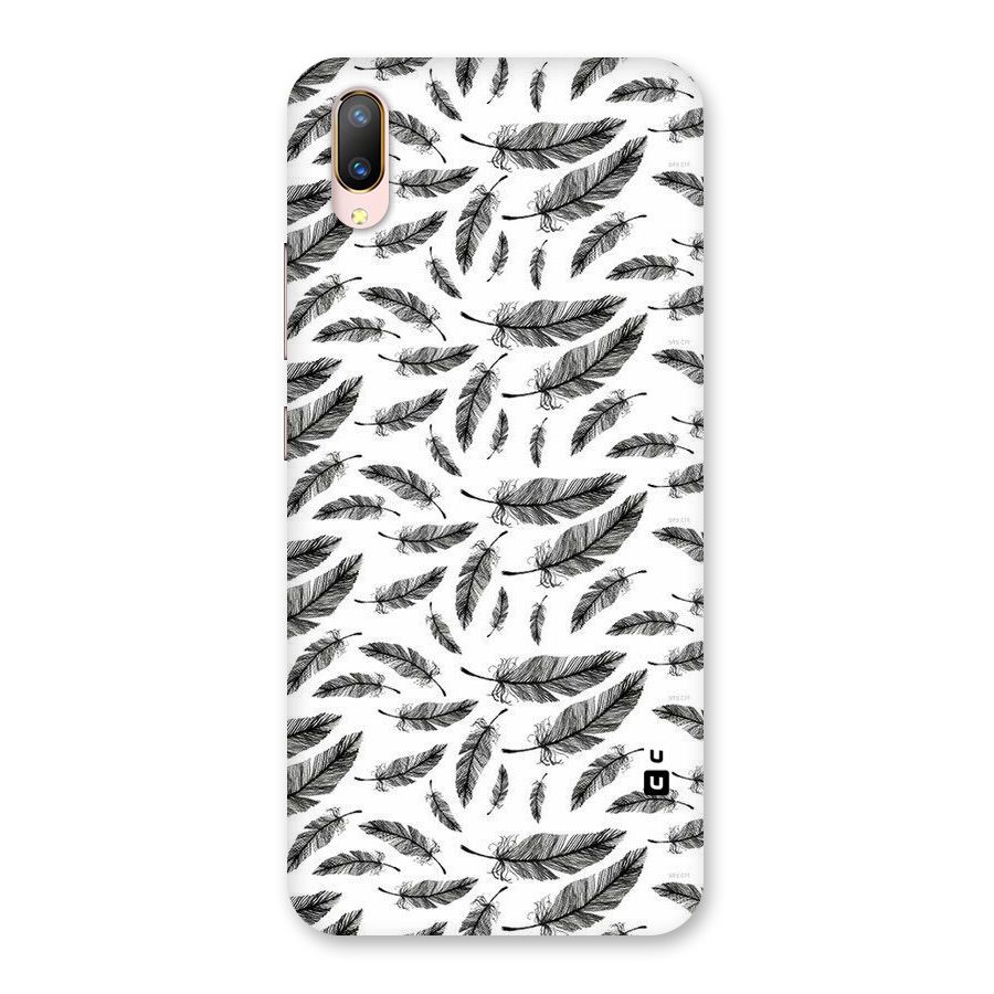 Black Feather Back Case for Vivo V11 Pro