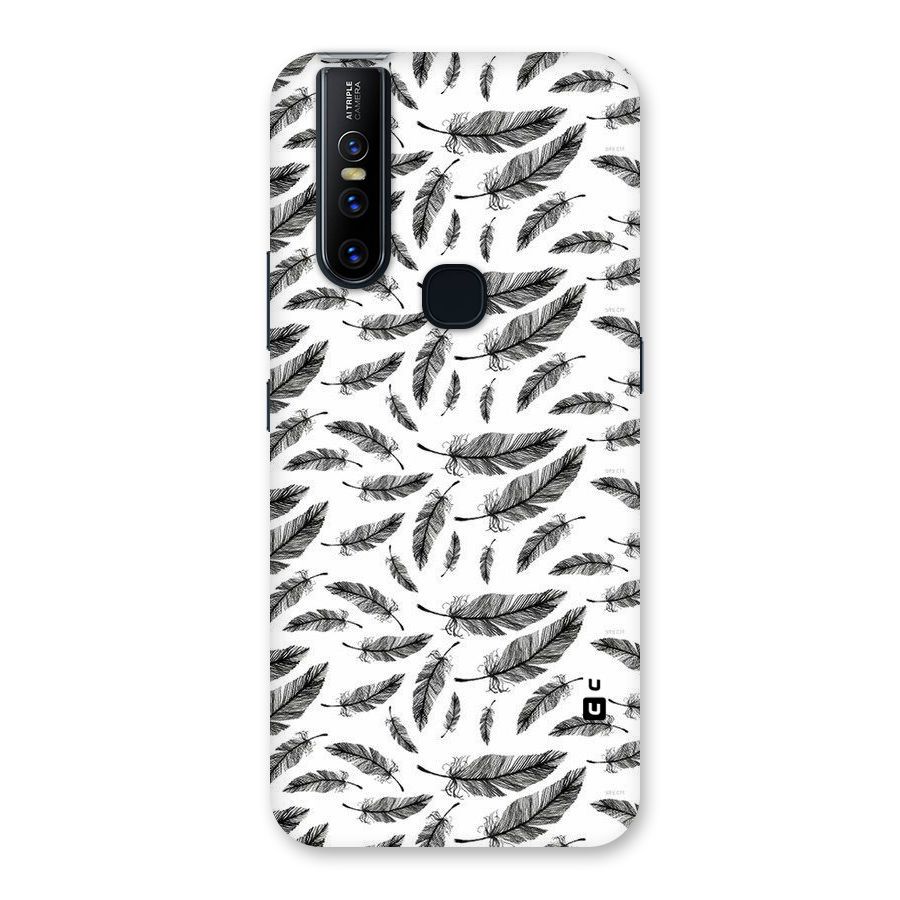 Black Feather Back Case for Vivo V15
