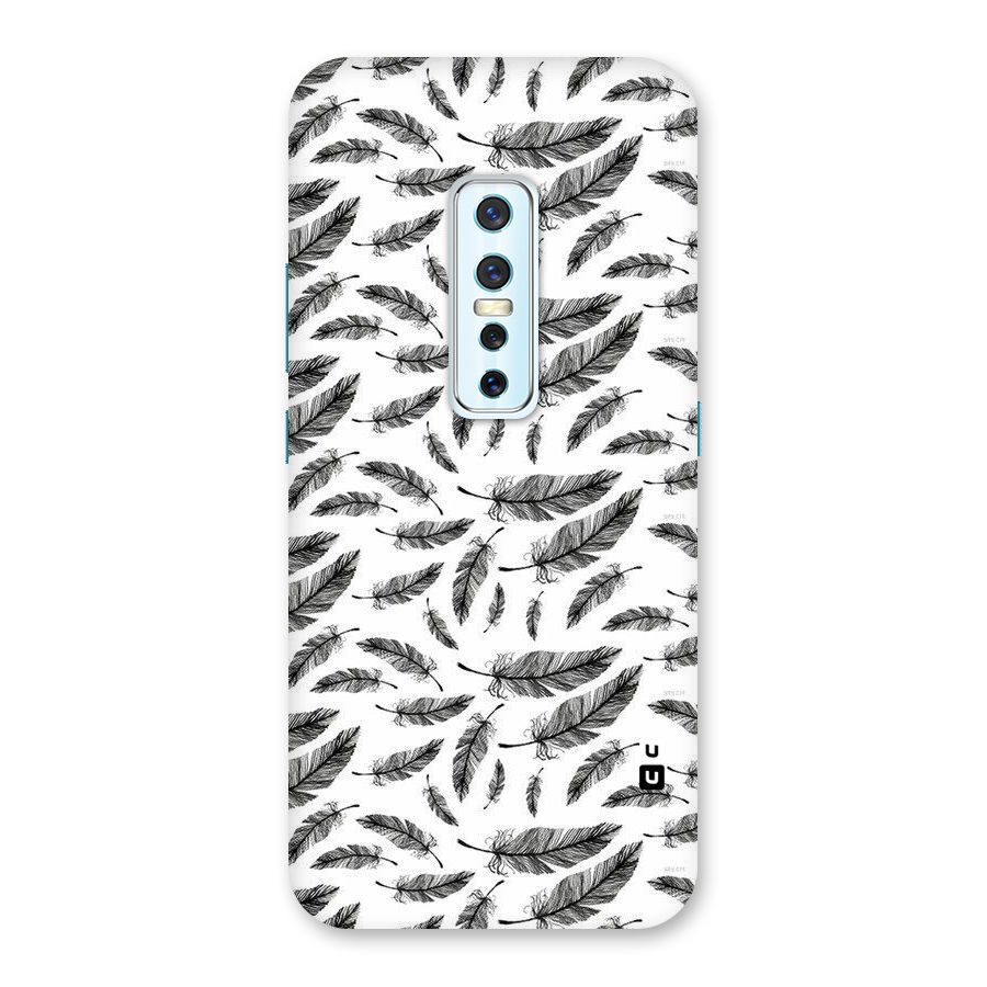 Black Feather Back Case for Vivo V17 Pro