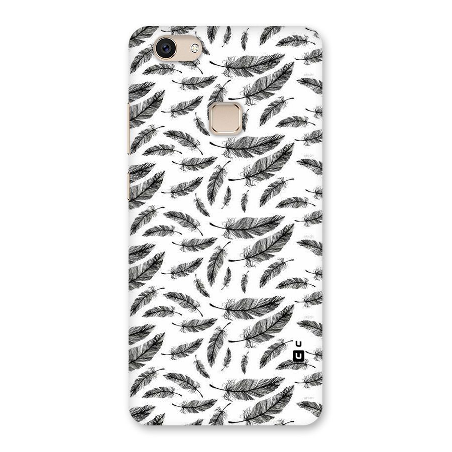 Black Feather Back Case for Vivo V7