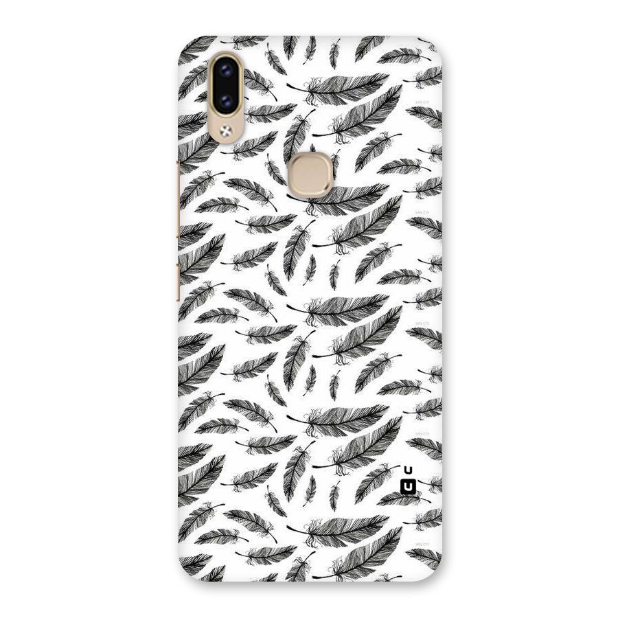 Black Feather Back Case for Vivo V9 Youth