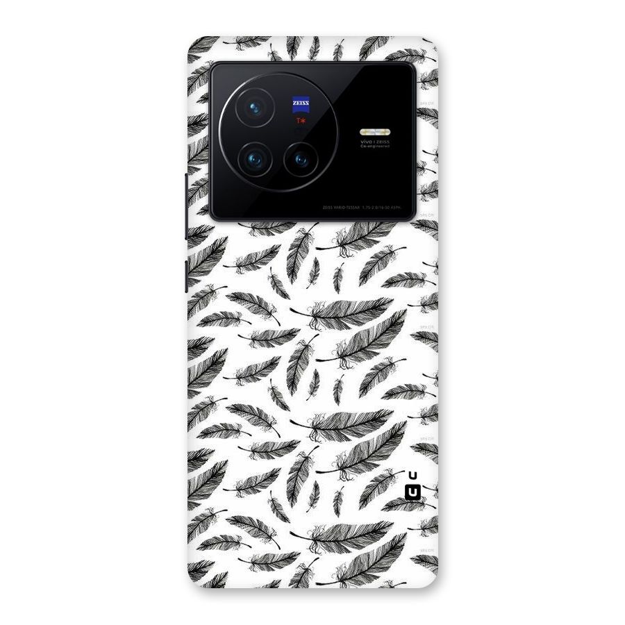 Black Feather Back Case for Vivo X80