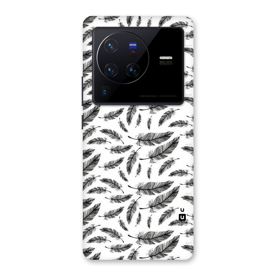 Black Feather Back Case for Vivo X80 Pro