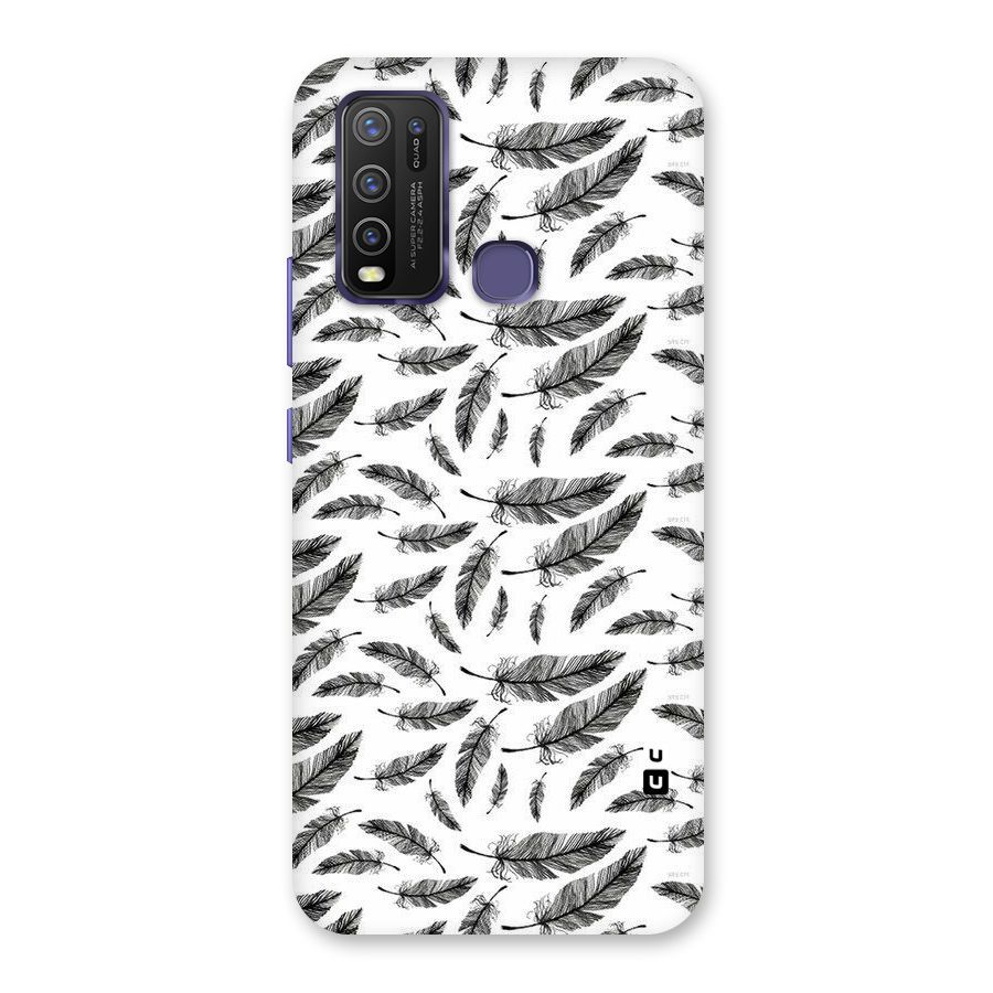 Black Feather Back Case for Vivo Y50