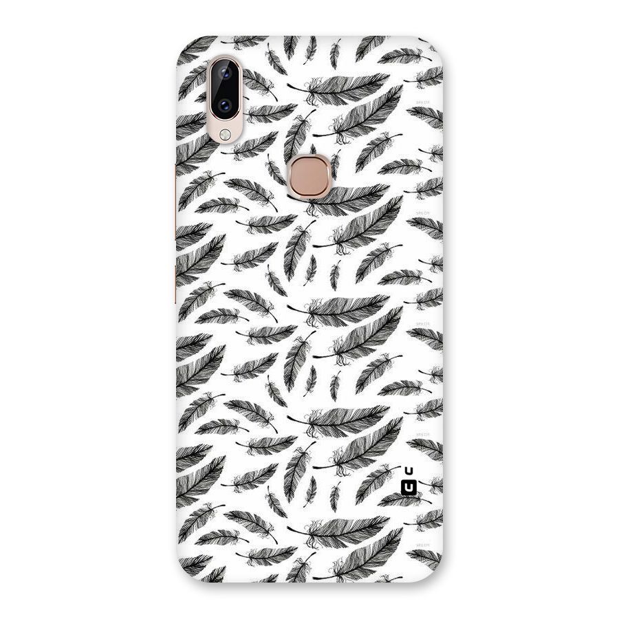 Black Feather Back Case for Vivo Y83 Pro