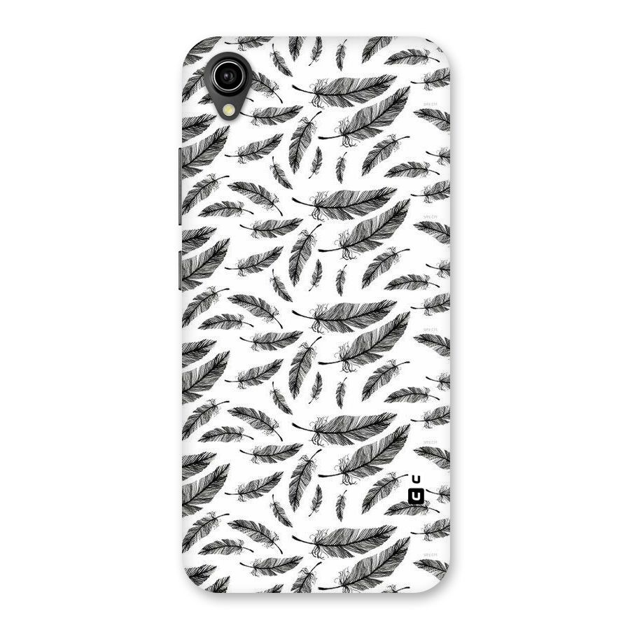 Black Feather Back Case for Vivo Y90