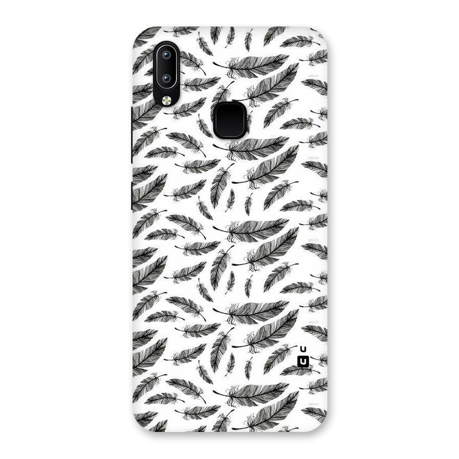 Black Feather Back Case for Vivo Y93