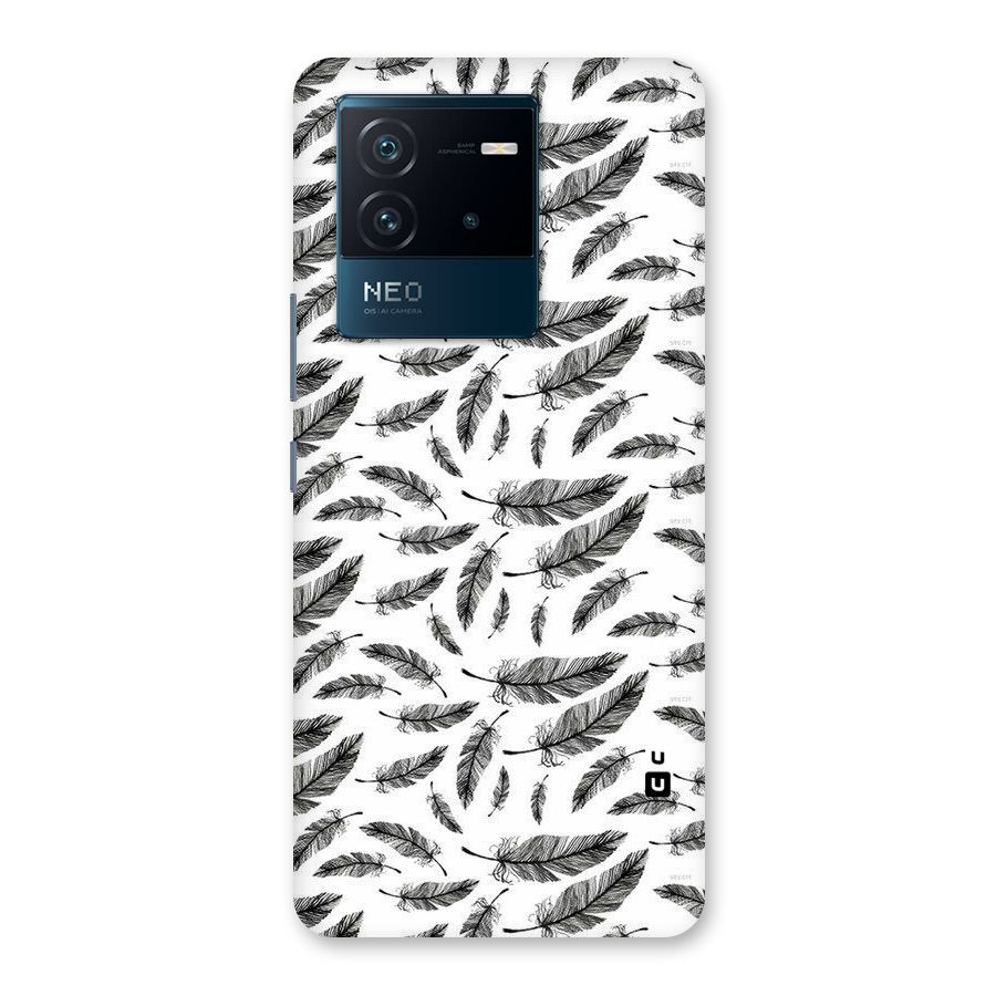 Black Feather Back Case for Vivo iQOO Neo 6 5G