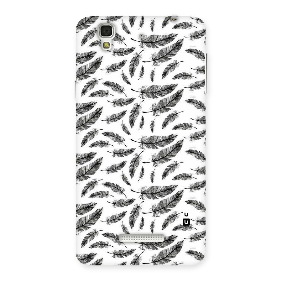 Black Feather Back Case for Yu Yureka