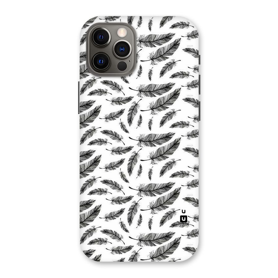 Black Feather Back Case for iPhone 12 Pro