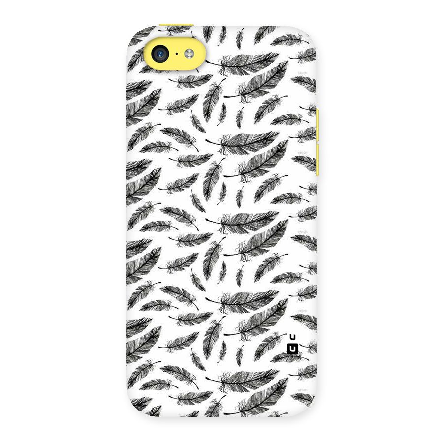 Black Feather Back Case for iPhone 5C