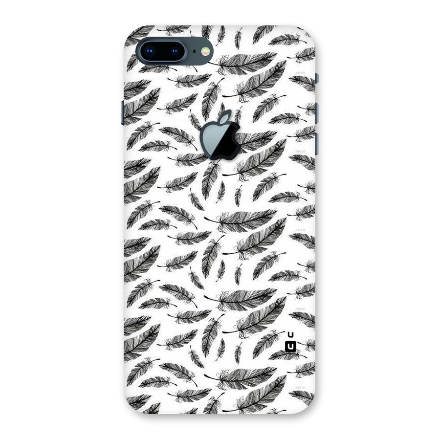 Black Feather Back Case for iPhone 7 Plus Apple Cut