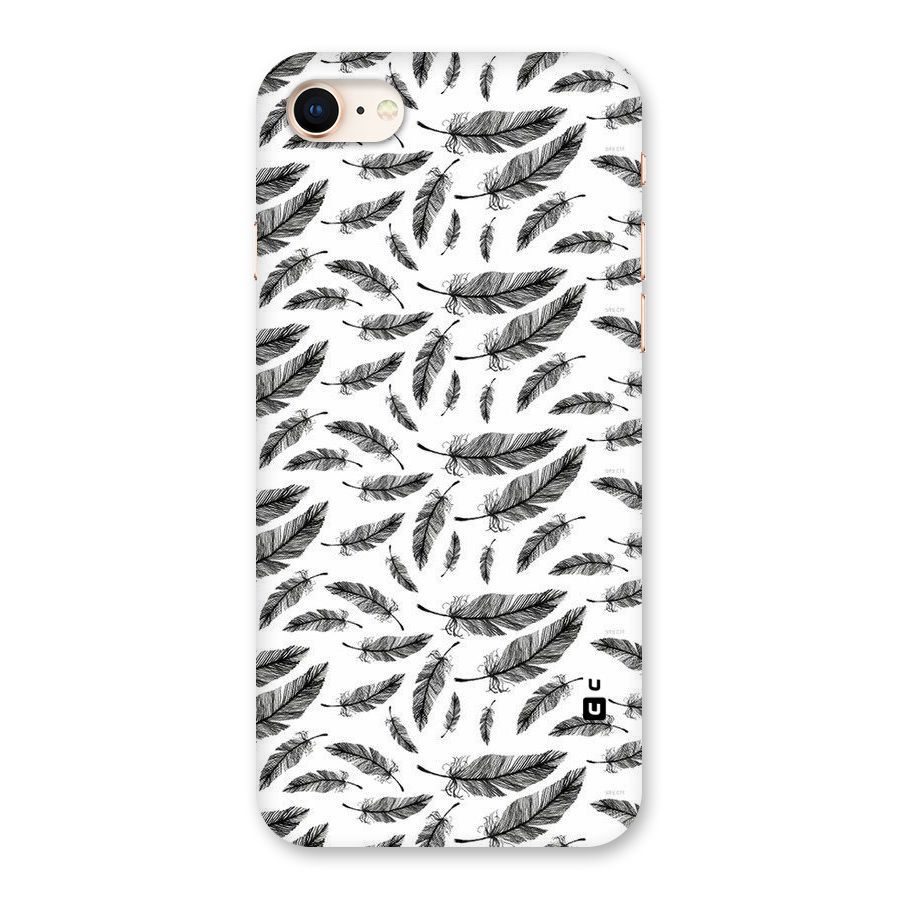 Black Feather Back Case for iPhone 8