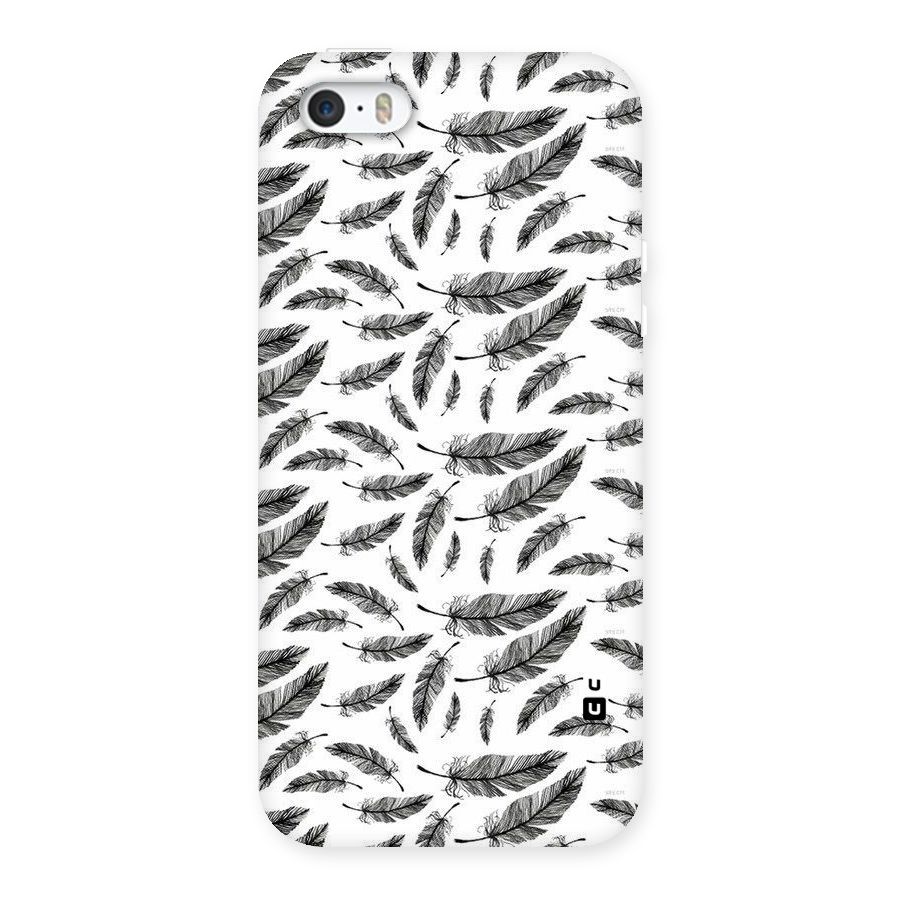 Black Feather Back Case for iPhone SE