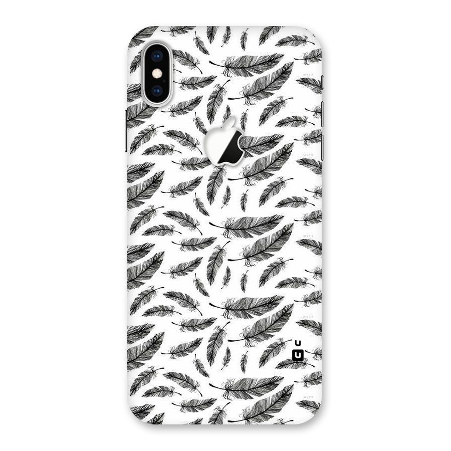 Black Feather Back Case for iPhone XS Max Apple Cut