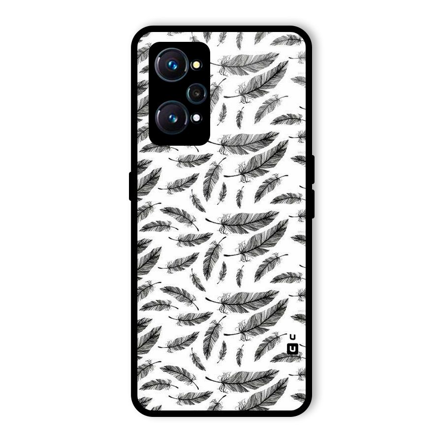 Black Feather Glass Back Case for Realme GT Neo2