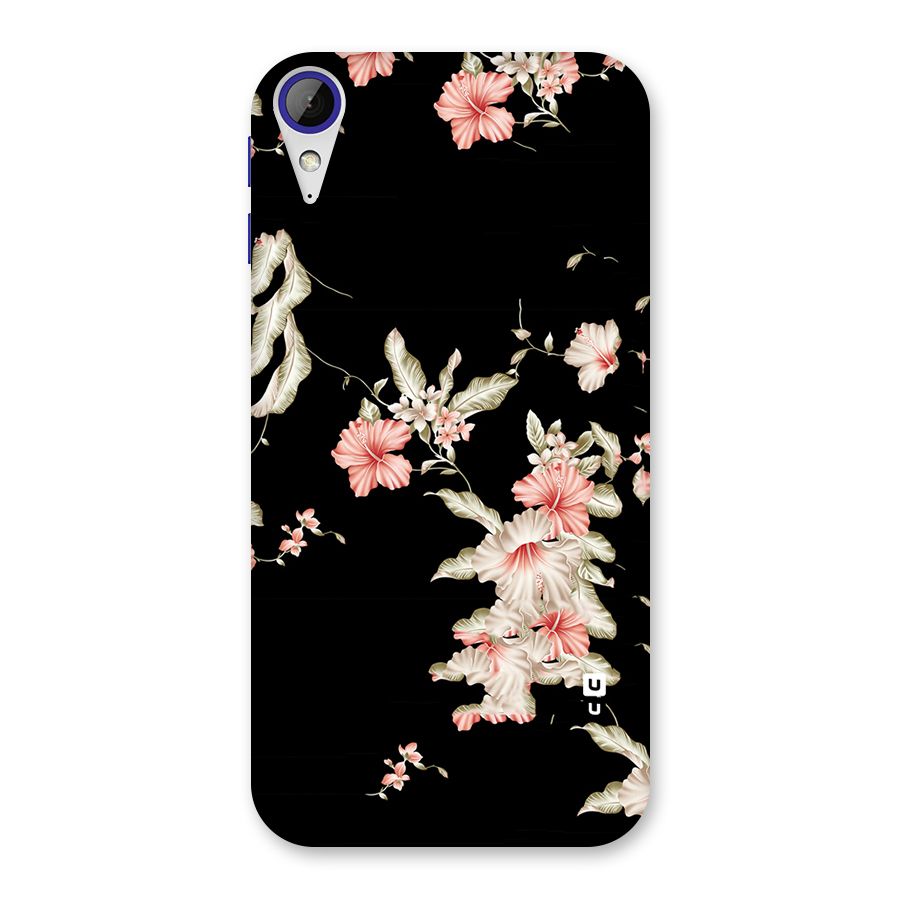 Black Floral Back Case for Desire 830