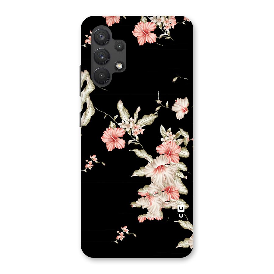 Black Floral Back Case for Galaxy A32