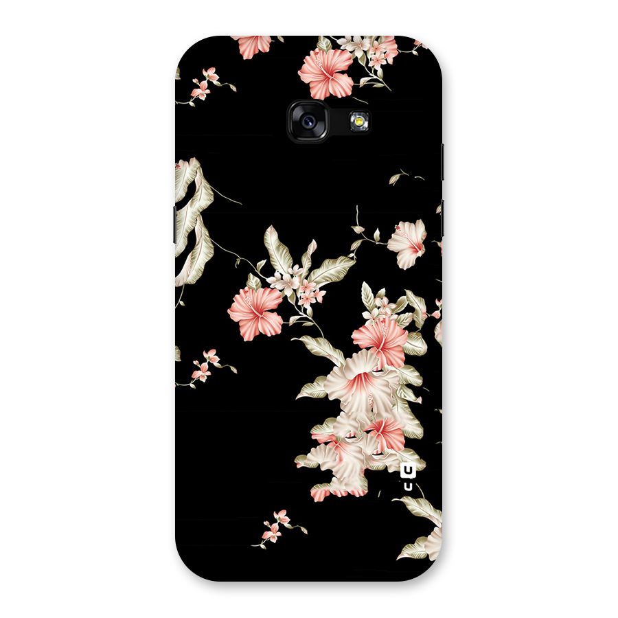 Black Floral Back Case for Galaxy A5 2017