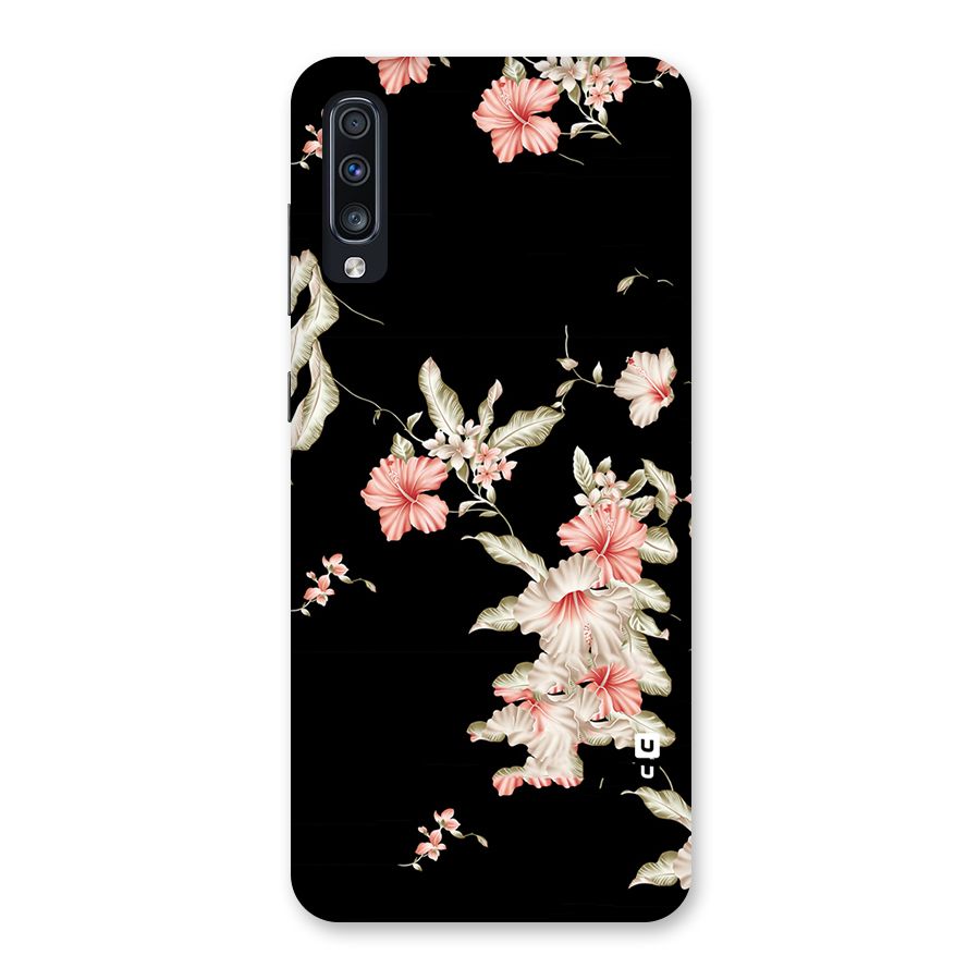Black Floral Back Case for Galaxy A70