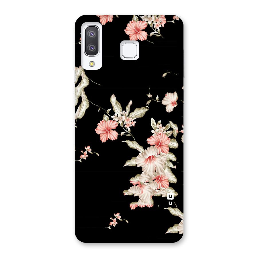 Black Floral Back Case for Galaxy A8 Star