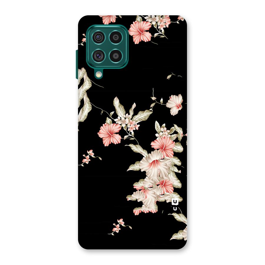 Black Floral Back Case for Galaxy F62