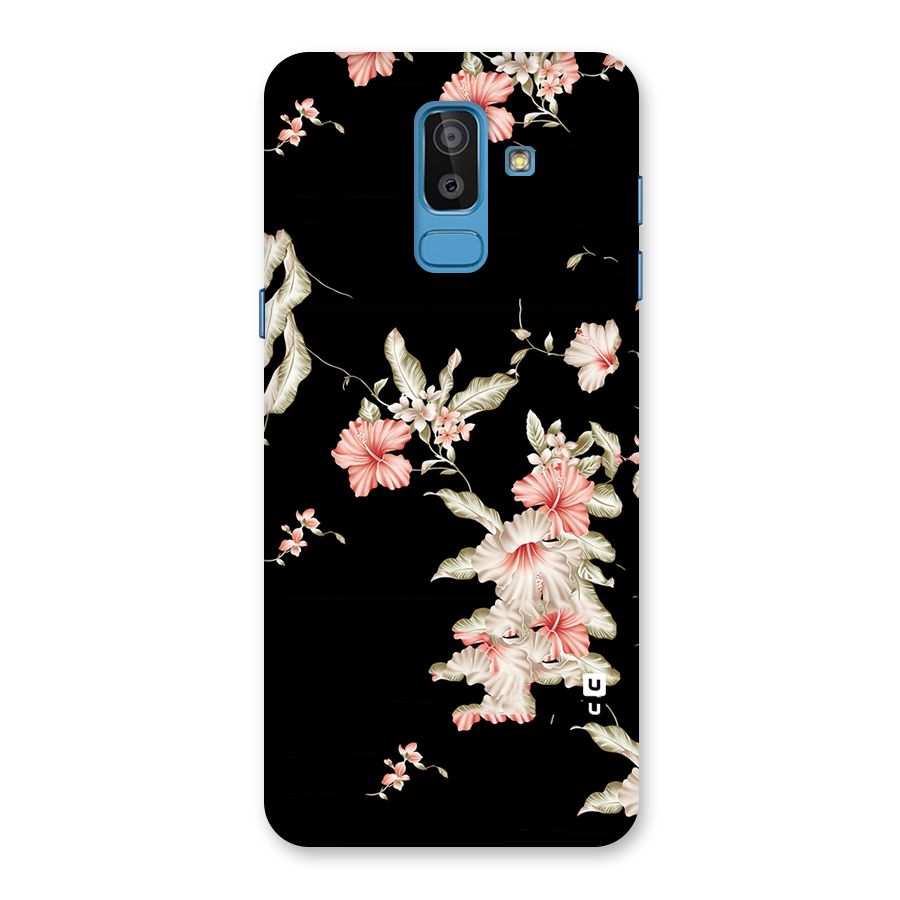 Black Floral Back Case for Galaxy J8