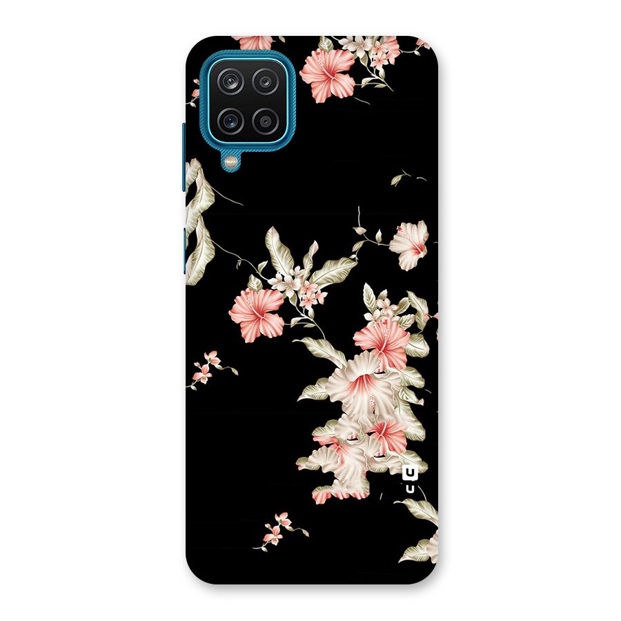 Black Floral Back Case for Galaxy M12