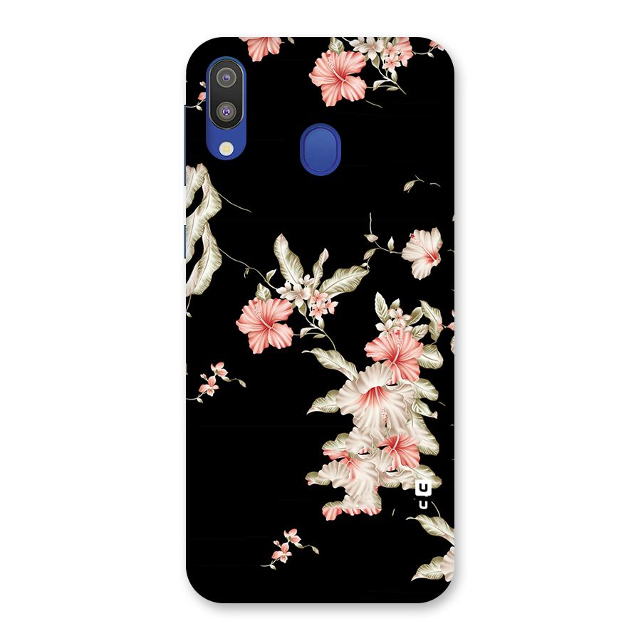 Black Floral Back Case for Galaxy M20